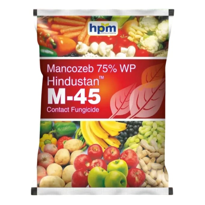 HPM Hindustan M-45 Mancozeb 75% WP Contact Fungicide, Broad Spectrum Disease Control