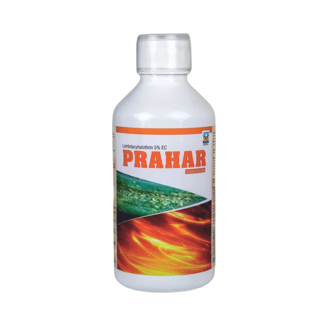 PRAHAR - Lambda Cyhalothrin 5% EC For Controls Sucking and Lepidopteron Pests in Various Crops.
