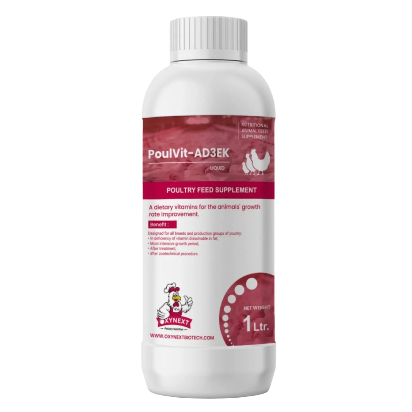 OXYNEXT PoulVit AD3EK Poultry Feed Supplement For Growth & Vitamin Support