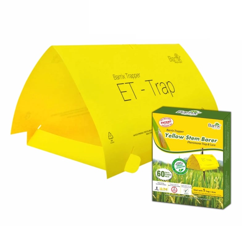 Barrix Trapper ET Trap, Yellow Stem Borer Pheromone Trap & Lure, Effective For Paddy Crop, Long-Lasting Pest Control Solution