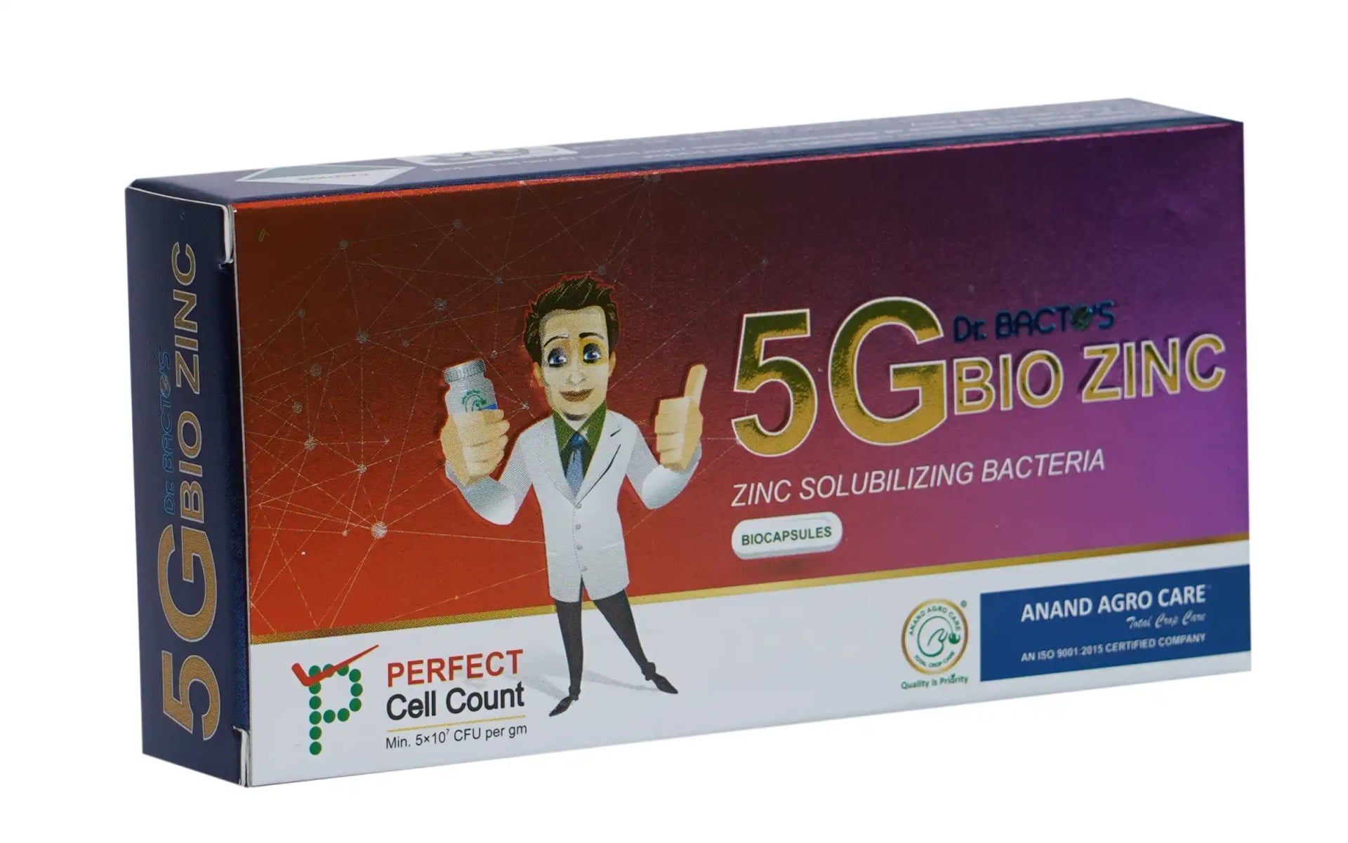 Dr. Bacto\'s 5G Biozinc Bio Capsules, Zinc Solubilizing Bacteria Enclosed In Biodegradable Capsules Which Have Ability To Solubilize Zinc
