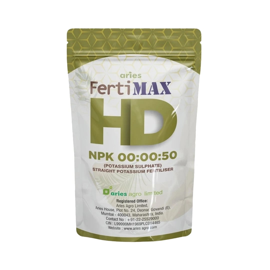 Aries FertiMax HD NPK 00:00:50 Potassium Sulphate Fertilizer, Excels In Providing Nutrients At Extremely Low Dosage