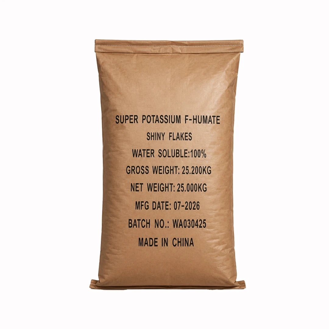 Humic Acid 98% - Super Potassium Humate (25KG Bag) - Shiny Flakes