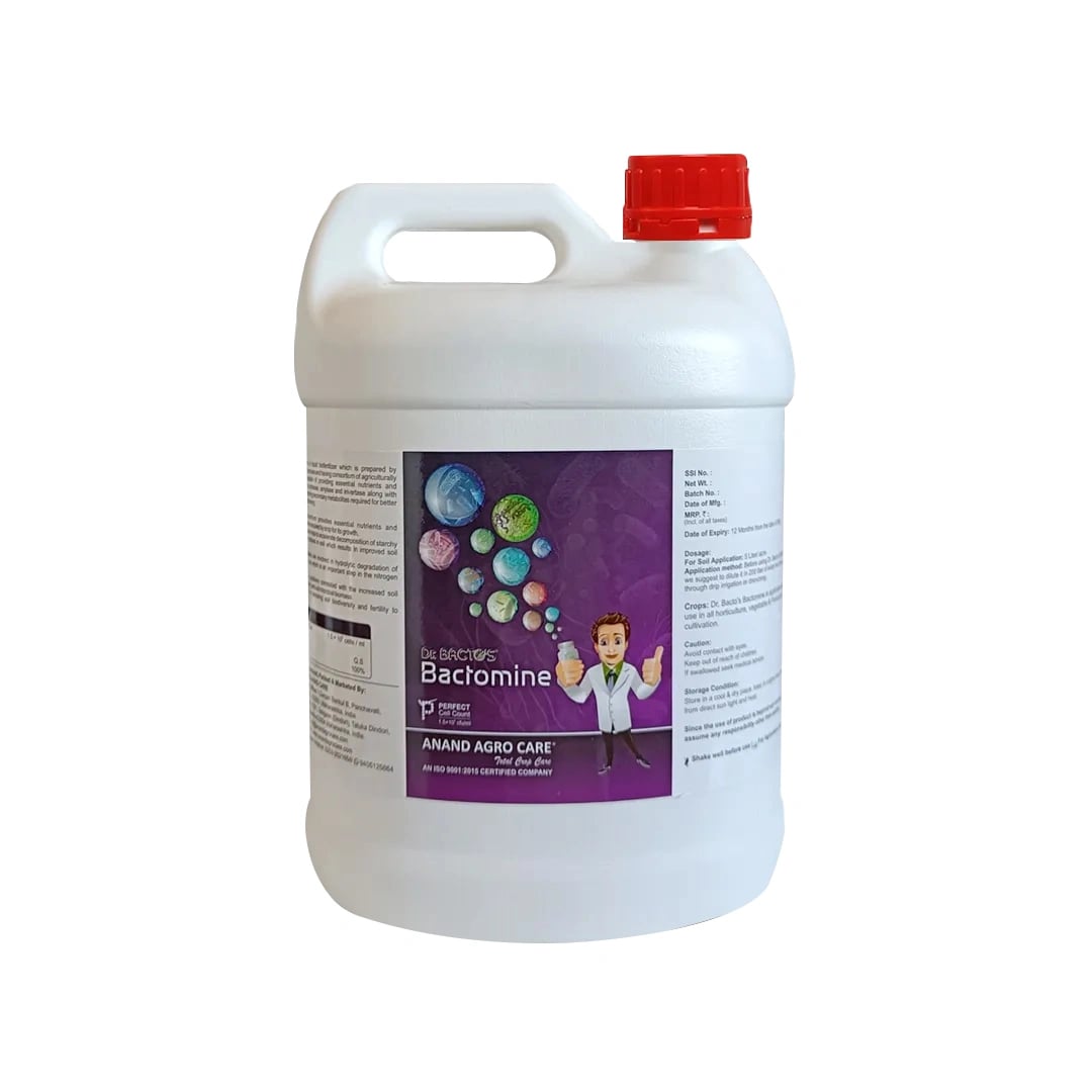 Aanad Agro Dr. Bacto\'s Bactomine, Liquid Biofertilizer, Helps In Restoring Soil Biodiversity and Fertility to Improve Crop Yield