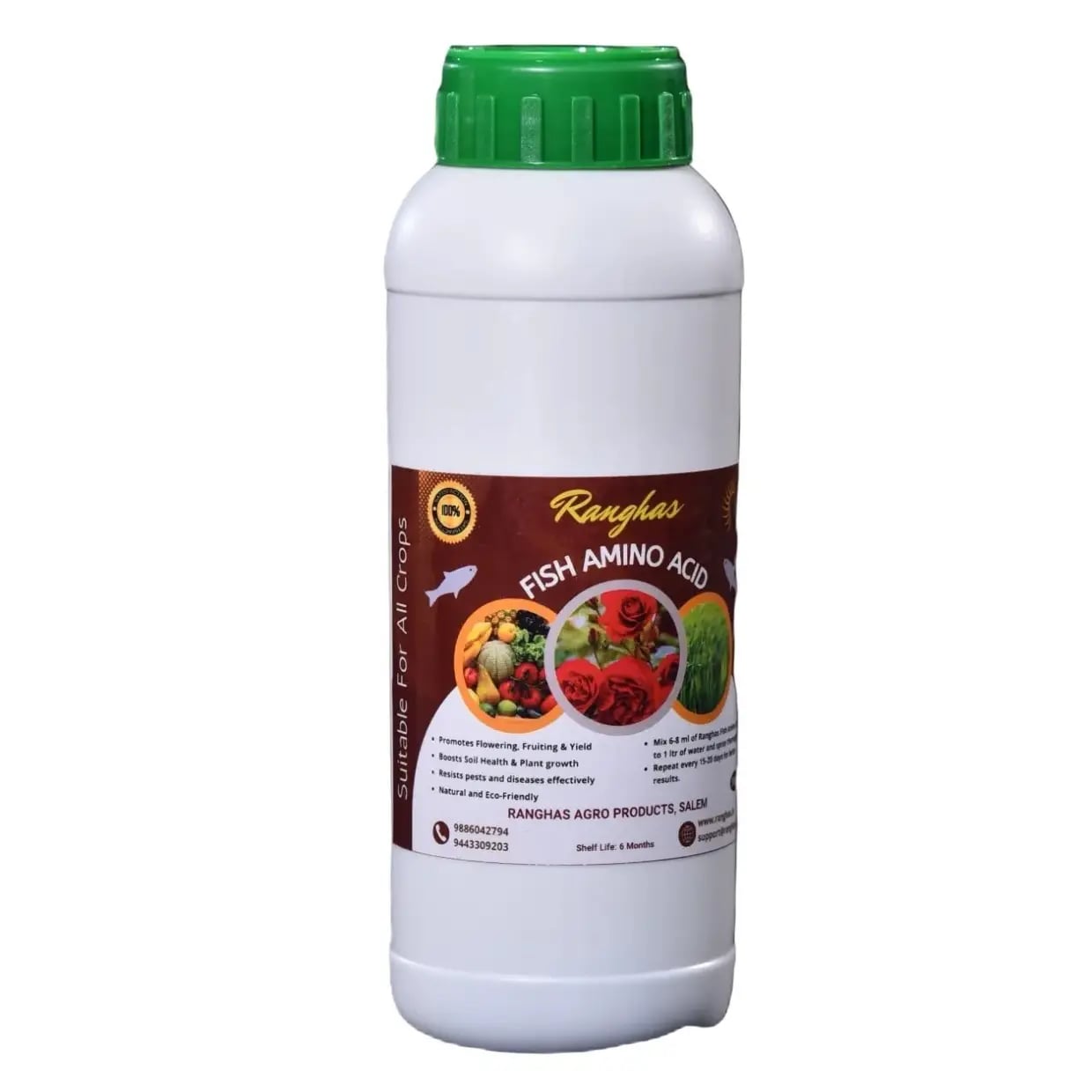 Ranghas Fish Amino Acid Plant Growth Promoter, Ideal For Flowering Plants, Leafy Vegetables, And Potted Plants