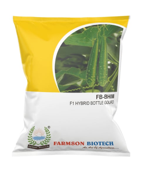 Farmson FB Bhim F1 Hybrid Bottle Gourd Seeds, Strong Vigorous, Dark Green, and Disease Tolerant Variety