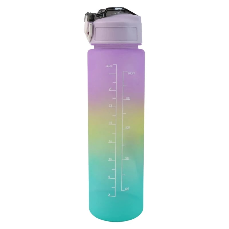 Water Bottle With Straw, BPA Free, Leakproof Gym Bottle - 900ml
