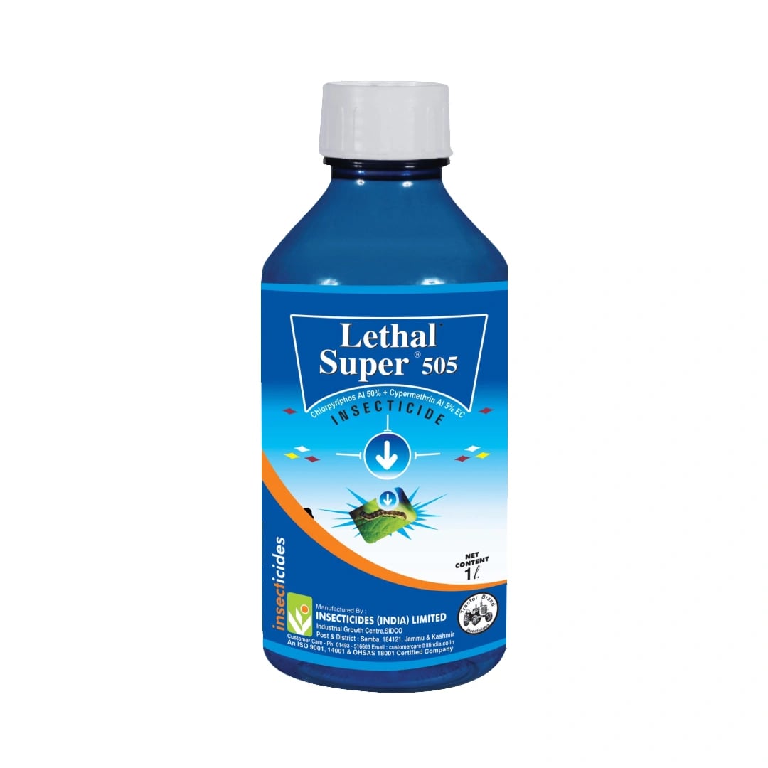 IIL Lethal Super 505 Chlorpyriphos 50% + Cypermethrin 5% EC Insecticide, Effective Against a Wide Range of Pests
