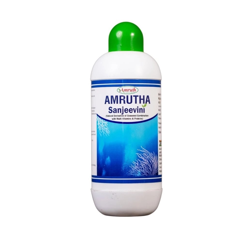 Amruth Sanjeevini Plant Growth Enhancer, Organic Bio-Fertilizer, Natural Derivate of Seaweed Combination with Multi Vitamins & Proteins