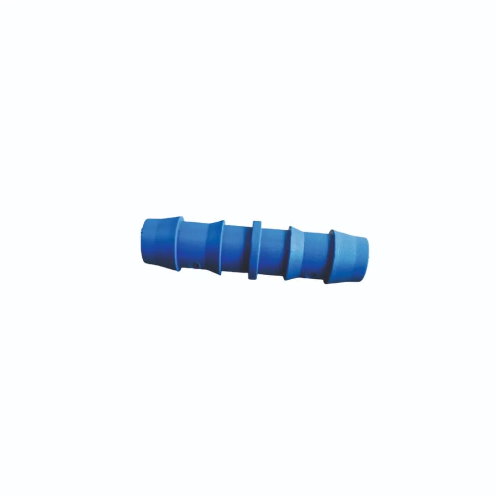 16 mm Drip Irrigation Straight Joiner Connector - High-Grip Barbed Coupling for Lateral Pipes
