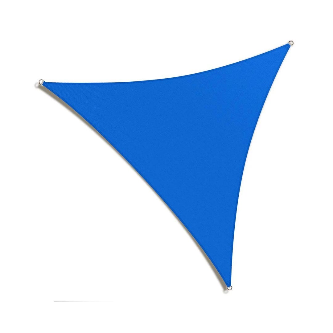 Sun Shade Sails, UV Stabilized Material (Shape-Triangle, Color-Blue) Size: 16 x 16 x 16 Feet