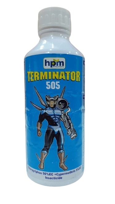 HPM Terminator 505 Chloropyriphos 50% + Cypermethrin 5% EC, Highly Effective Broad Spectrum Insecticide