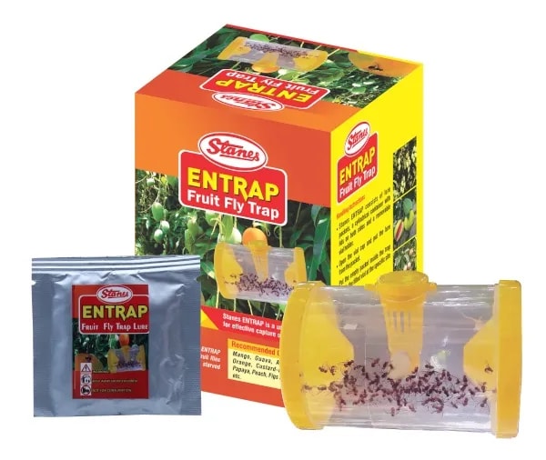 T.Stanes Entrap Fruit Fly Trap, Eco-Friendly & Effective Male Fruit Fly Control For Various Fruits