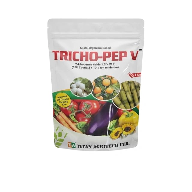 Titan Agritech Tricho Pep V Trichoderma Viride, Fungicide powder for agriculture plants,  bio pesticides for vegetable, Nematicide for plant