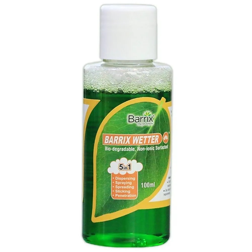 Barrix Wetter Bio-Degradable and Non-Ionic Surfactant, Specially Blended Non-Ionic Surfactant with Humectant to Achieve Maximum Spray Coverage