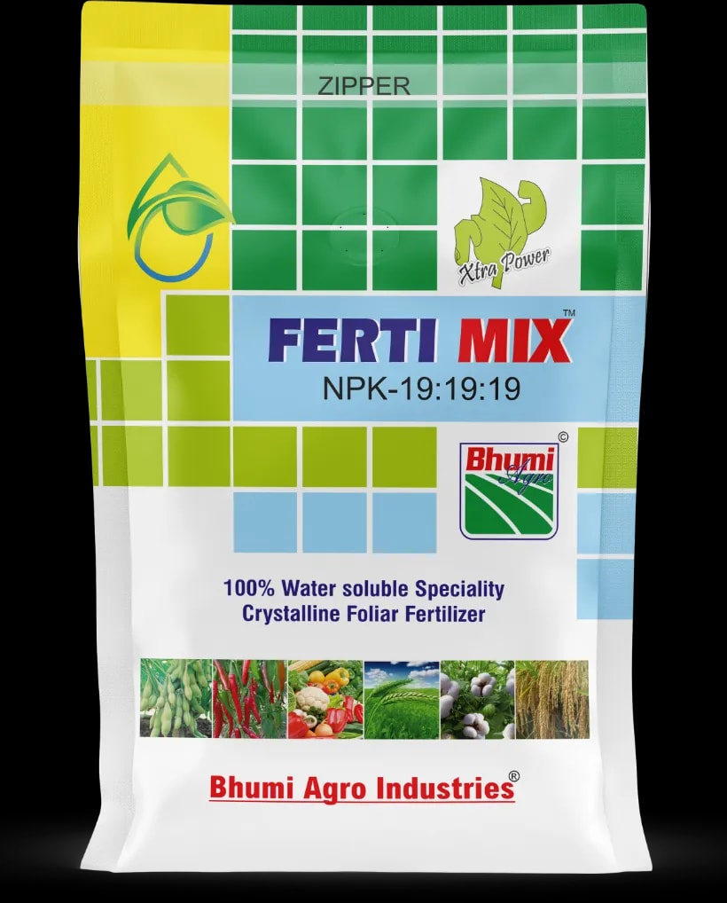 Bhumi Fertimix Npk 19:19:19 Water Soluble Fertilizer, Increases the Growth Of Roots And Plants.
