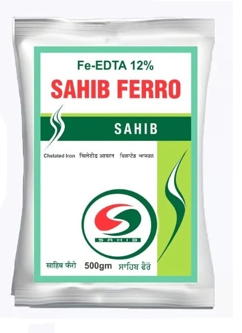 Sahib Ferro Fe-EDTA 12% Iron Chelated Fertilizer For Healthy Plant Growth and Yield