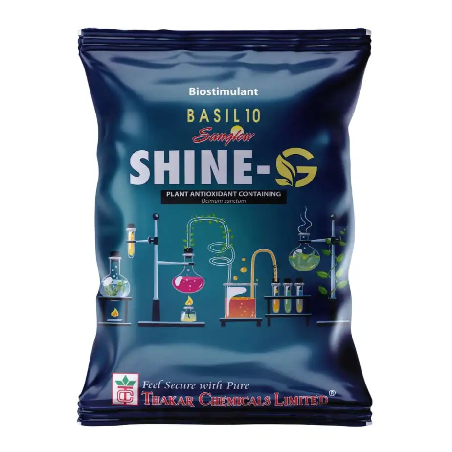 Thakar Shine-G Basil 10 Bio Stimulants Growth Enhancer Extract, Anti ROS Technology For Enhanced Plant Health