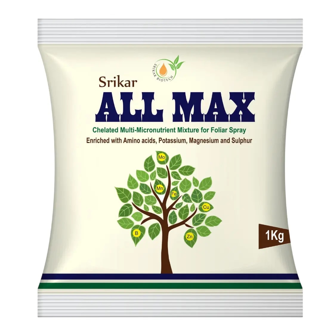 Srikar ALL MAX Chelated Multi-Micronutrient Mixture, Ideal For Soil Application And Foliar Spray