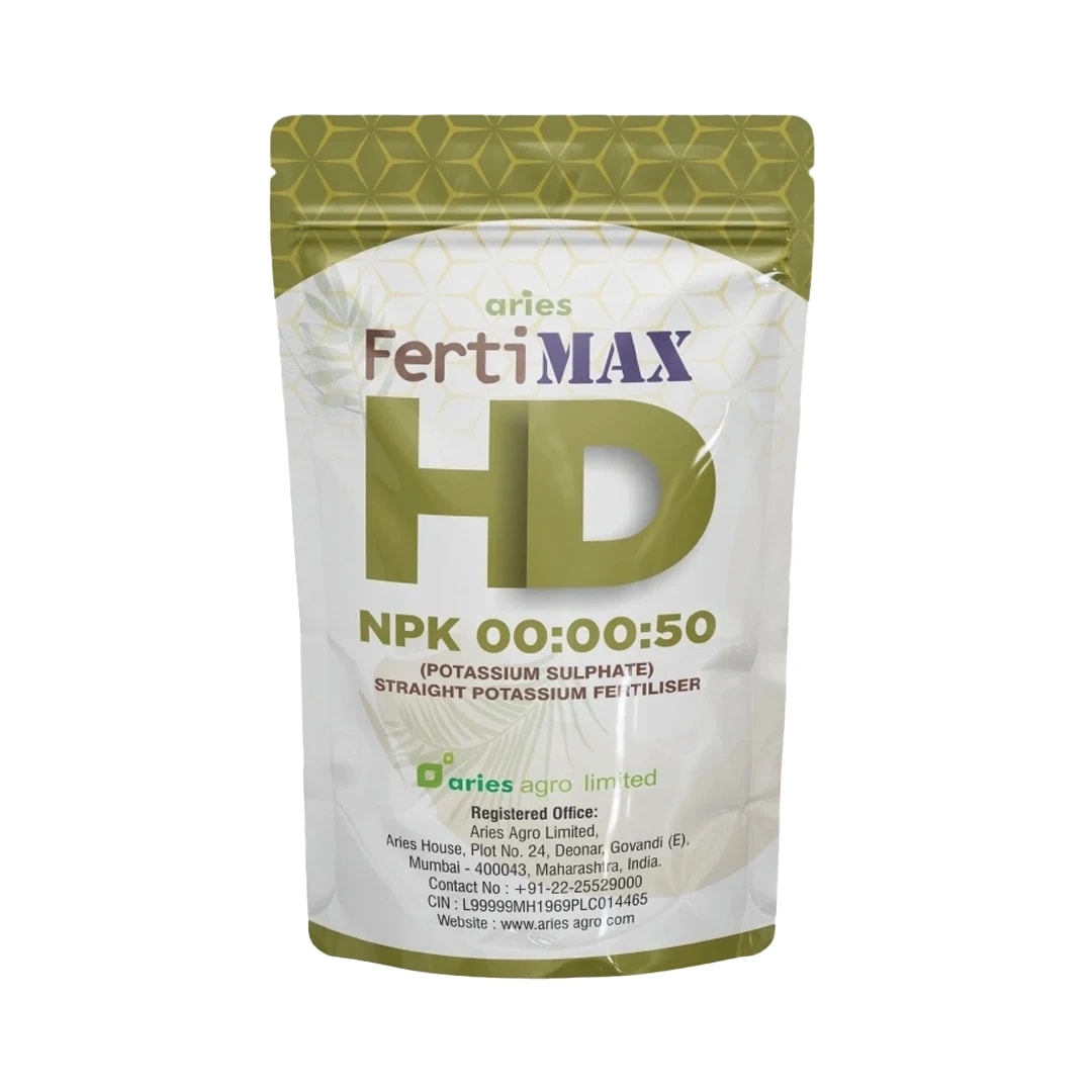 Aries FertiMax HD NPK 00:00:50 Potassium Sulphate Fertilizer, Excels In Providing Nutrients At Extremely Low Dosage