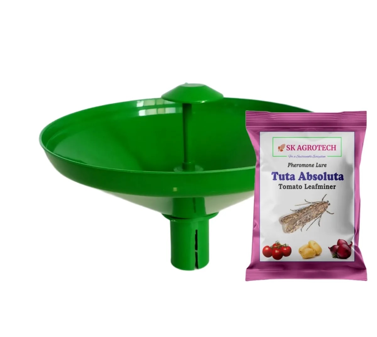 SK Agrotech Tuta Absoluta Tomato Leafminer Pheromone Trap With Lure - Effective Pest Control For Tomatoes