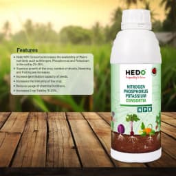 HEDO NPK Consortia (Bacteria) Liquid Bio Fertilizer For Agriculture, Garden, Soil Fertility And Plant Nutrition. 3
