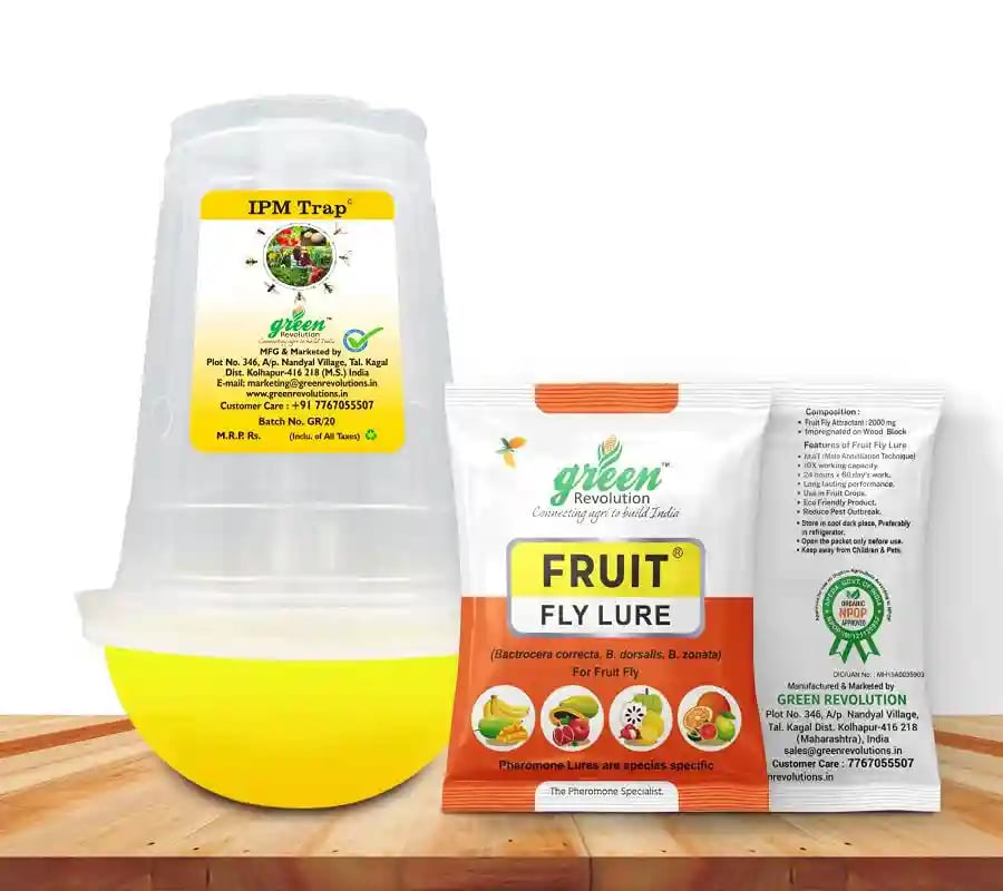 Fruit Fly pheromone Trap Set For 1 Acre and Lure For Bactrocera Correcta, Zonata, Dorsalisa.