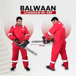 Balwaan 18 Inches BS-680 Ultimate Chainsaw with 68CC Engine, Petrol Operated, 1 Year Warranty 11