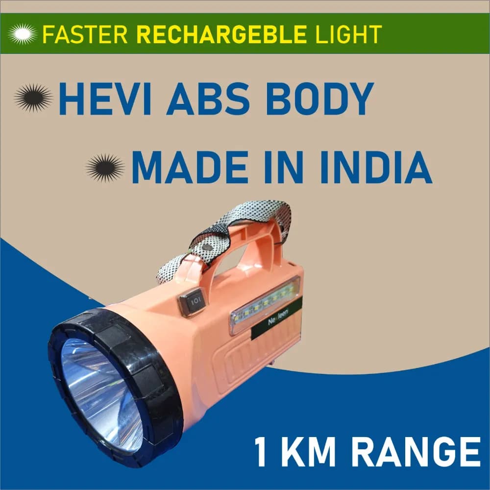Radhe Agri Rechargeable LED Garden Torch, 8000 Lumens, Up to 1 Km Range, 10000mAh Battery, 10 Hour Backup - Image 4
