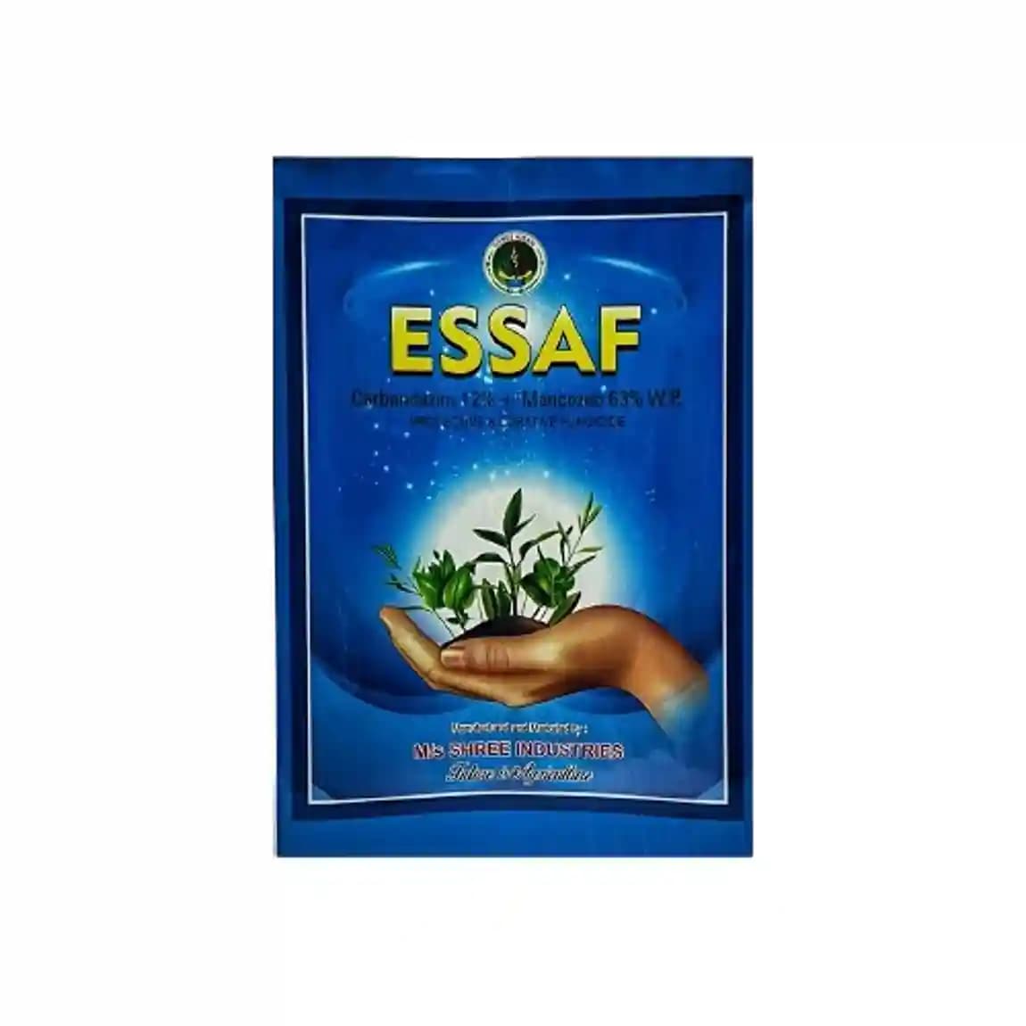 Shree Industries ESSAF Carbendazim 12% + Mancozeb 63% WP Fungicide, It Is A Broad Spectrum Protective And Curative Fungicide - Image 1