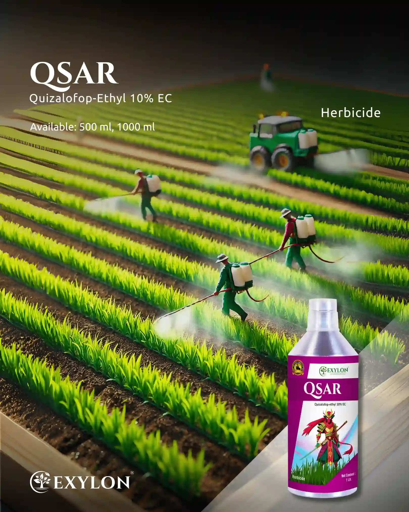 Exylon Qsar Quizalofop-Ethyl 10% EC Herbicide, Controls Grass Weeds In Broadleaf Crops - Image 6