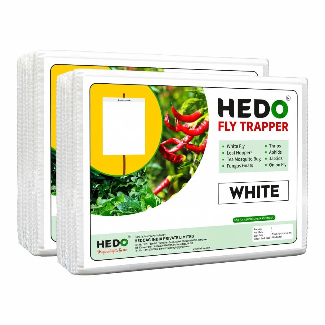 HEDO Eco A5 Size White Sticky Trap For Flower Thrips, Black Thrips & Plant Bugs, Best For Organic Vegetable And Fruits Farming Pest Control - Image 3