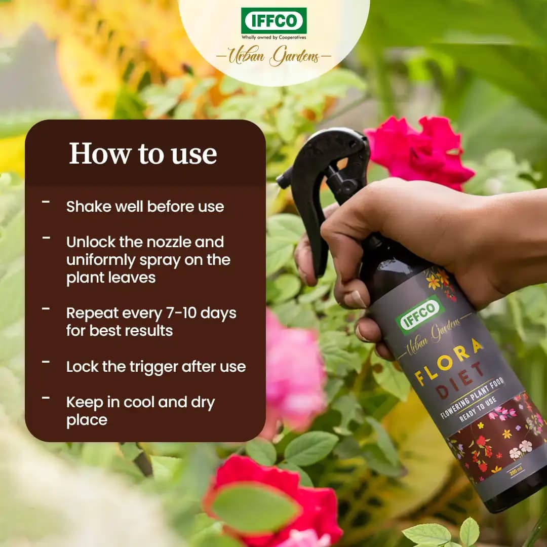 IFFCO Urban Garden Flora Diet Flowering Plant Food, Ready To Use Plant Nutrient Spray For Flowering - Image 5