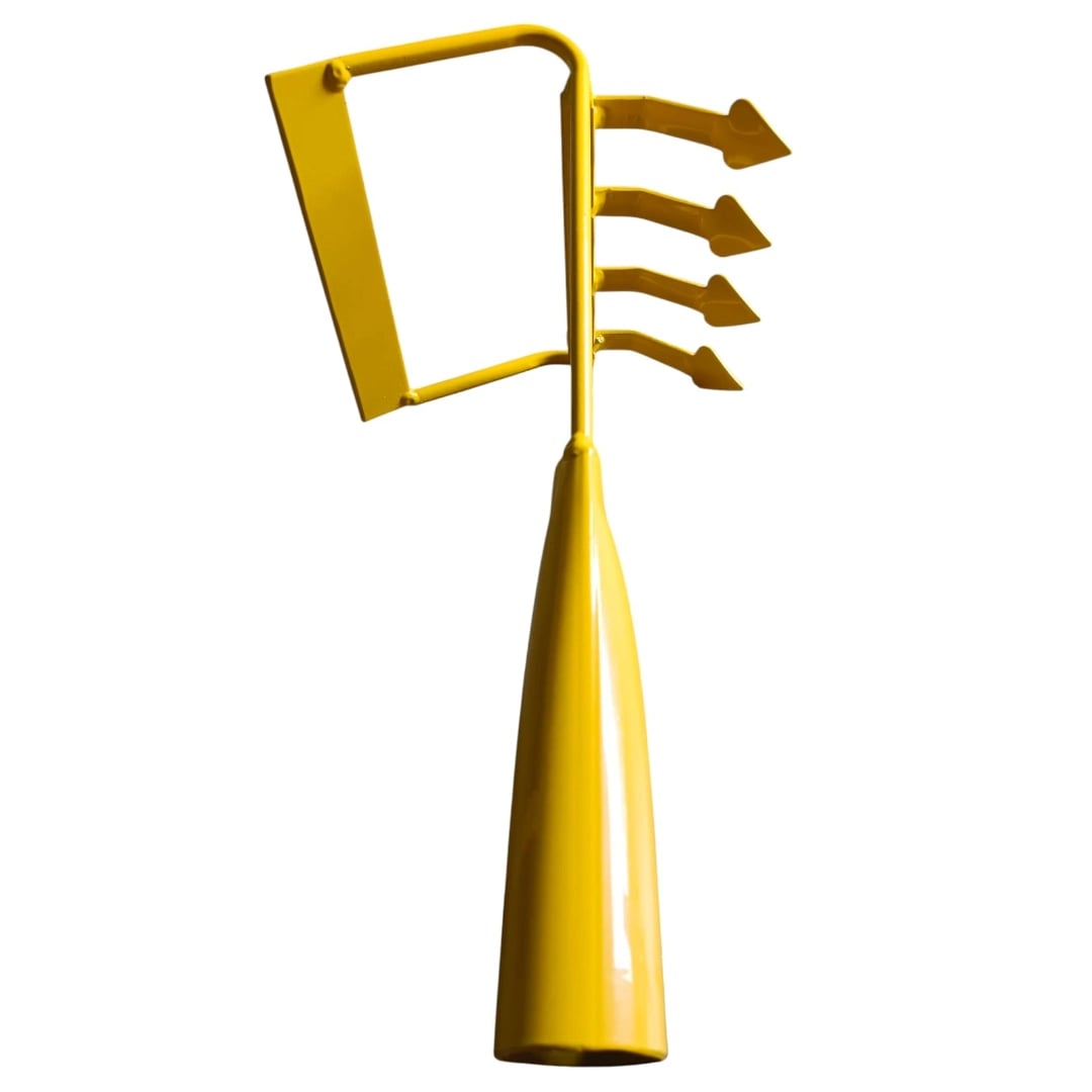 Bharat Agrotech 2 In 1 Weeder, 4 Teeth 6-Inch, MS HR Blade, Almond Shape Easy To Handle And Carry (Without Handle)