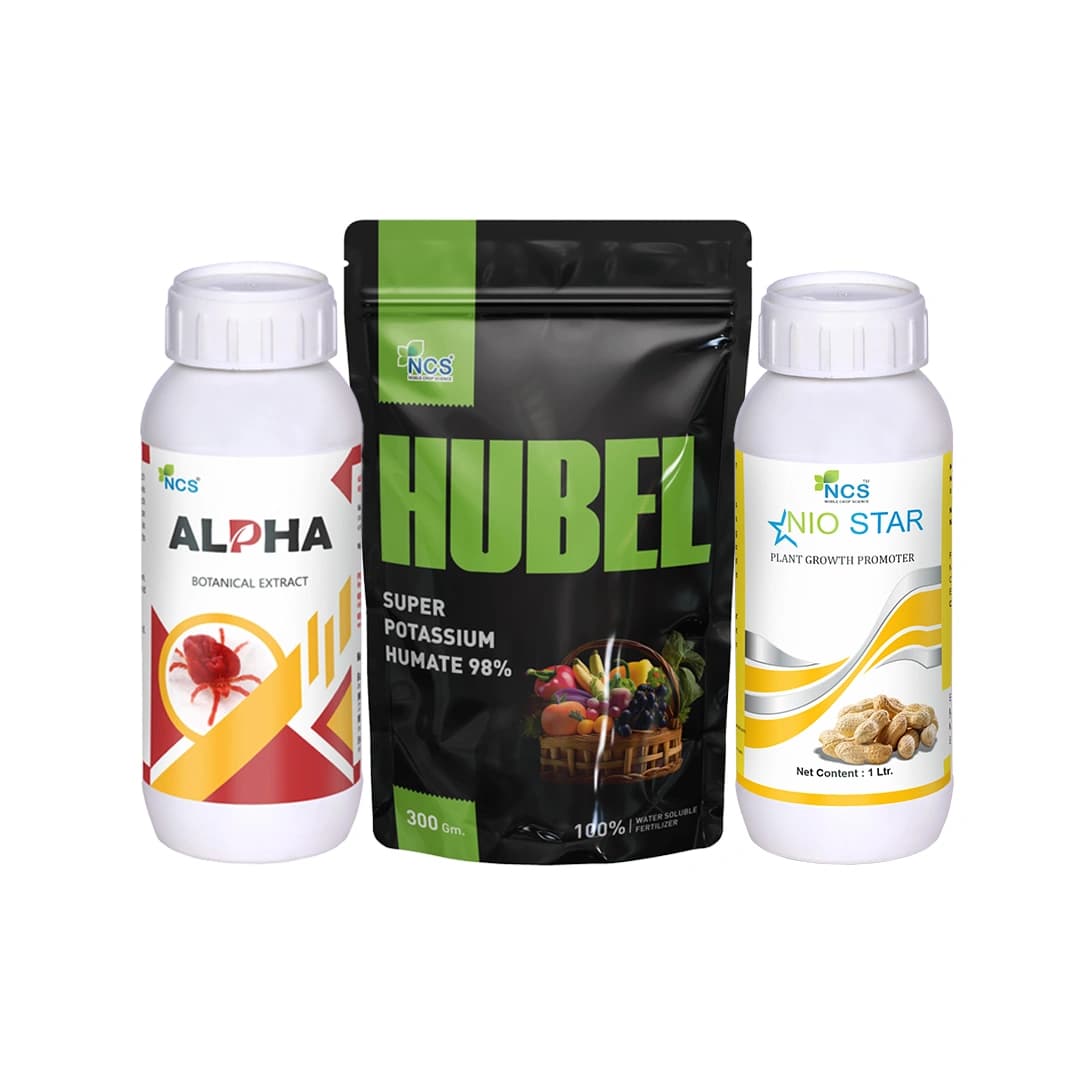 Chilli Virus Special For Pre-Treatment (Set of Alpha 250 ML + Nio Star 100 ML + Hubel 900 GM) Best Effect On Chilli Virus - Image 1