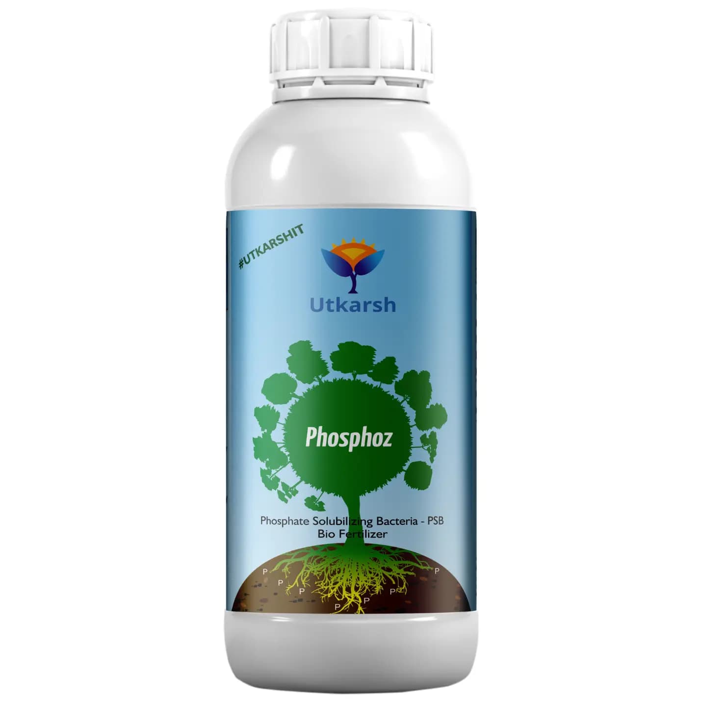 Utkarsh Phosphoz (Phosphate Solubilizing Bacteria - PSB) Biological Fertilizer, Promotes Soil Health and Improves Soil Structure - Image 1