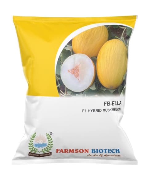 Farmson FB Ella F1 Hybrid Muskmelon Seeds, Brilliant Canary Yellow and High Yield, Early Maturity - Image 1