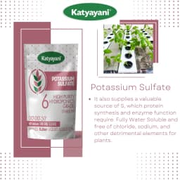 Katyayani Potassium Sulphate, High Purity Hydroponics Grade, 100% Water Soluble Fertilizer, Suitable For All Crops. 2