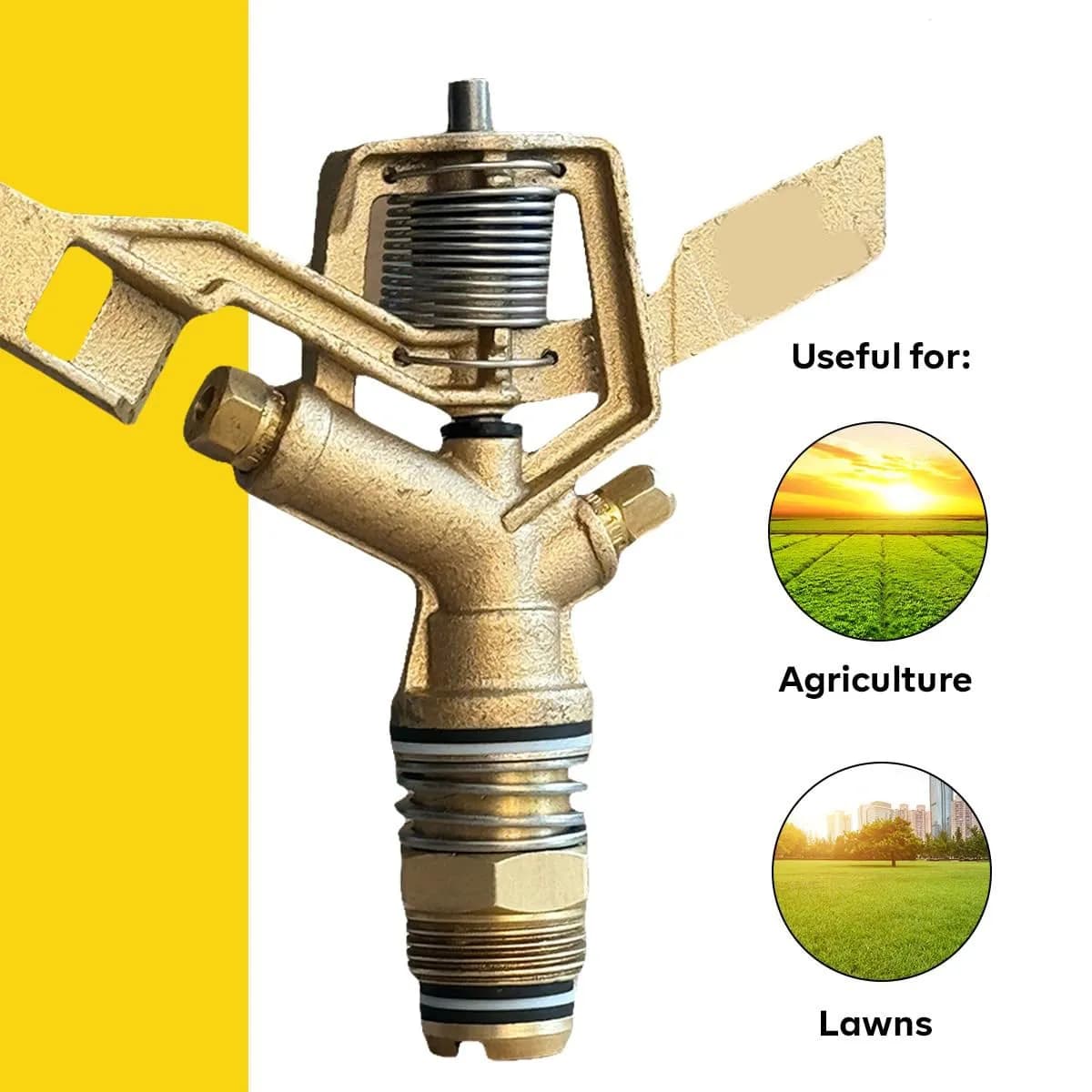 Radhe Agri Brass Sprinkler For Gardening & Irrigation, 360 Degree Rotation, 0.75 Inch, 20 Feet Radius Range - Image 5
