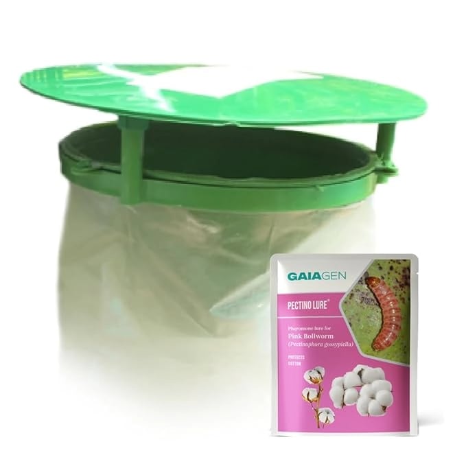 Gaiagen Pheromone Lure for Pink Bollworm (Pectinophora Gossypiella) And Insect Funnel Trap, IMO Certified.
