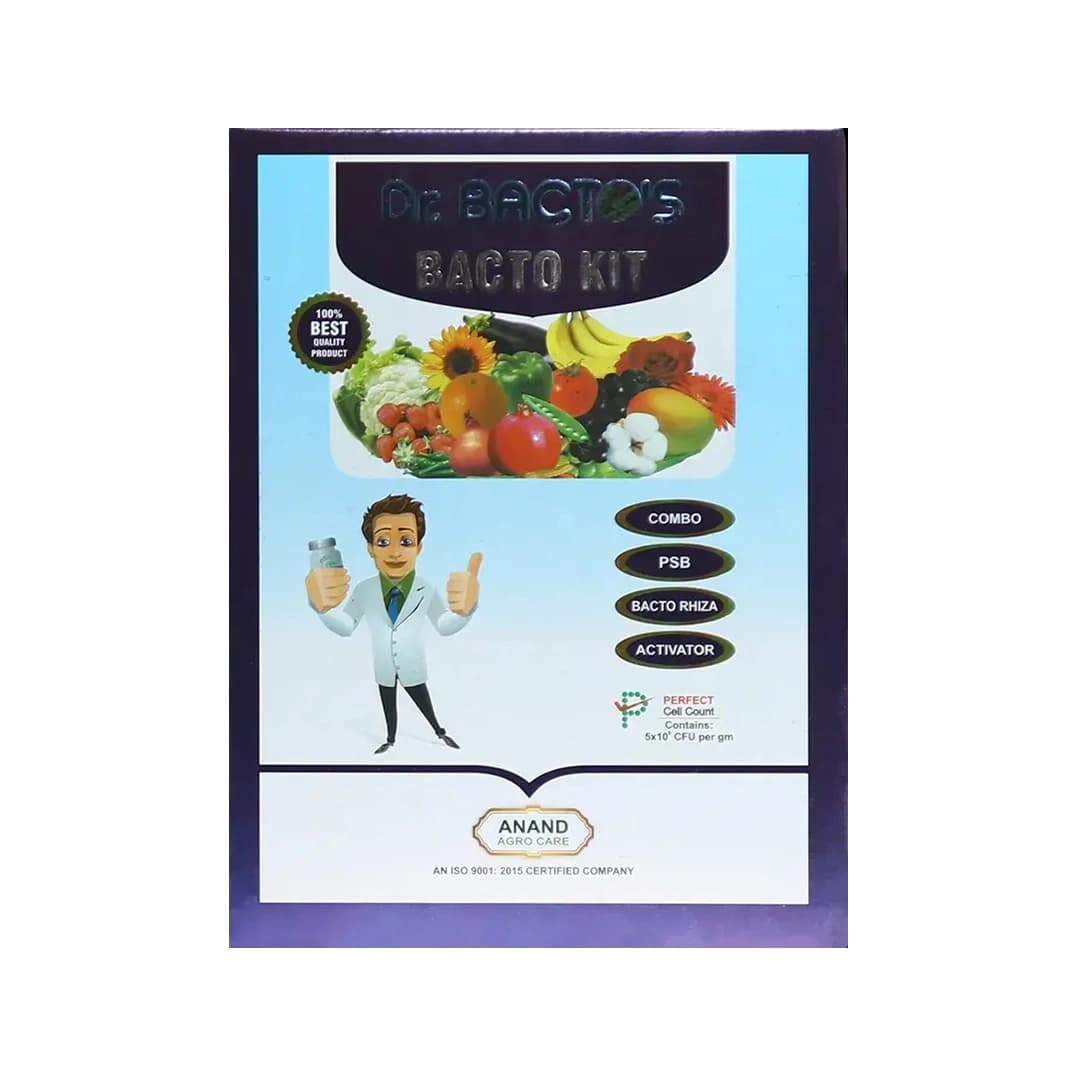 Dr. Bacto\'s Bacto Kit, Bio Fertilizer kit Contains NPK Consortia, PSB, Bactorhiza And Activator-Food Kit (Each 200 Grams) - Image 1