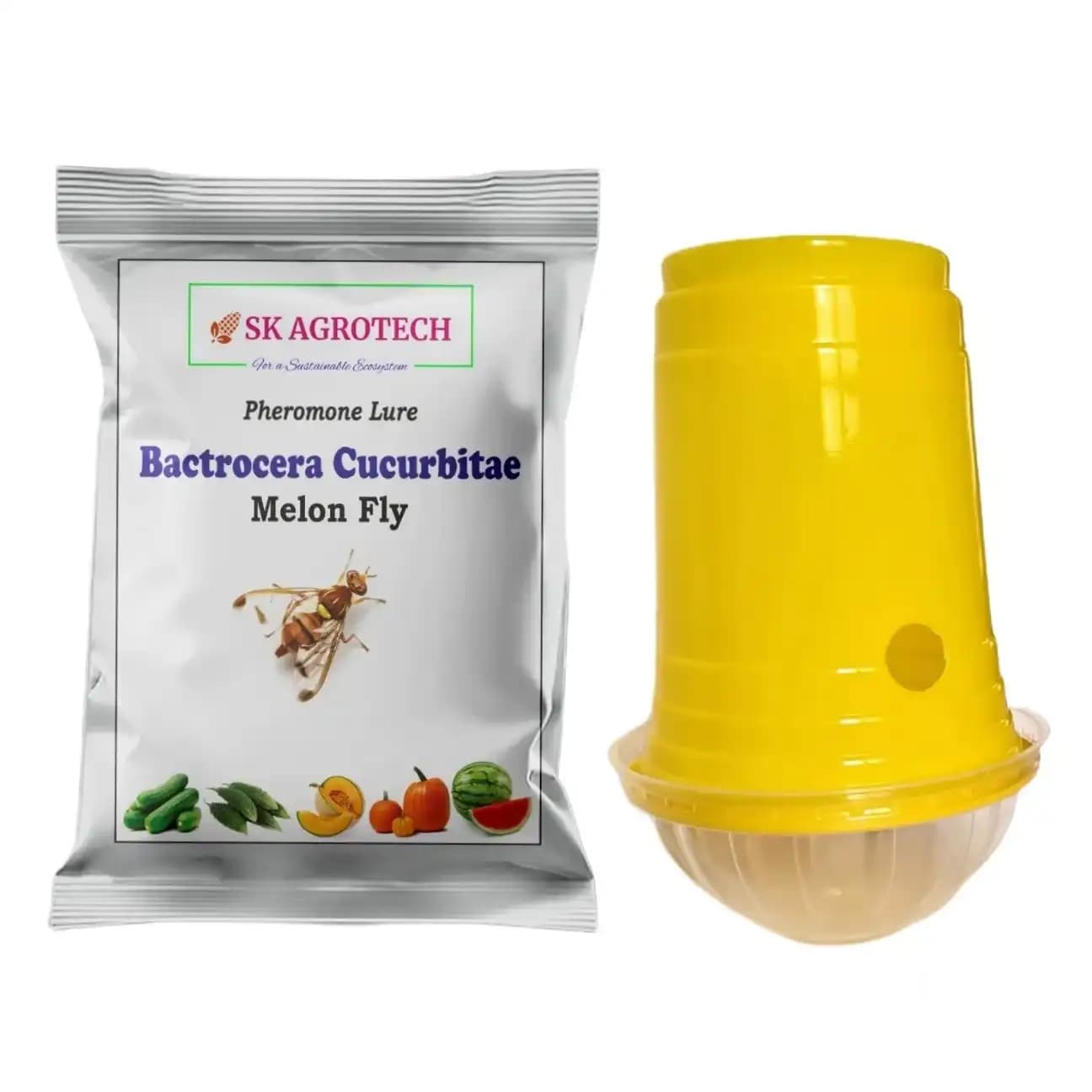 SK Agrotech Bactrocera Cucurbitae Melon Fly Pheromone Trap With Lure For Vegetables - Image 1