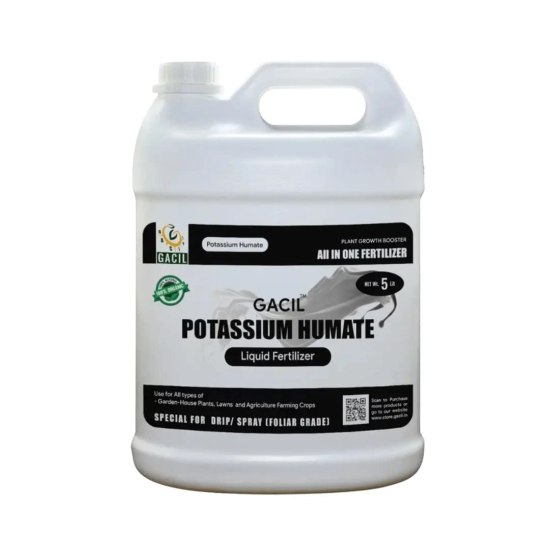 GACIL Super Potassium Humate Organic Concentrated Liquid Fertilizer Natural Growth Promoter, 40% Humic Acid - Image 1
