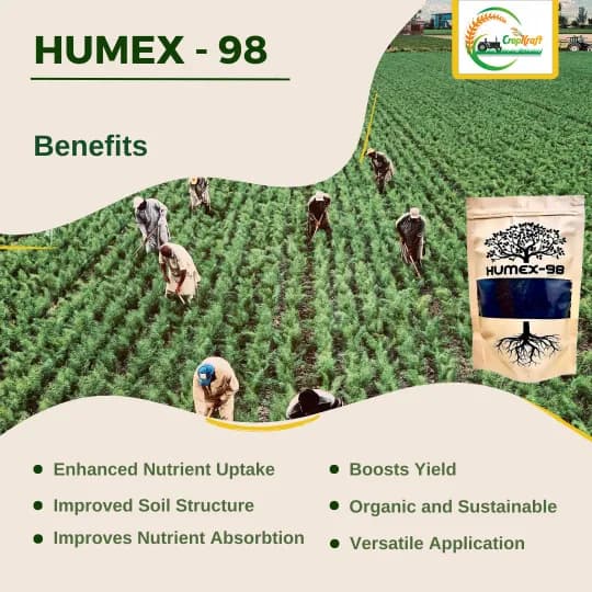 Crop Kraft Humex 98 Humic Acid 98%, Premium Humic Acid Flakes For Soil Enhancement & Plant Growth, Safe For Organic Farming And Home Gardening - Image 2