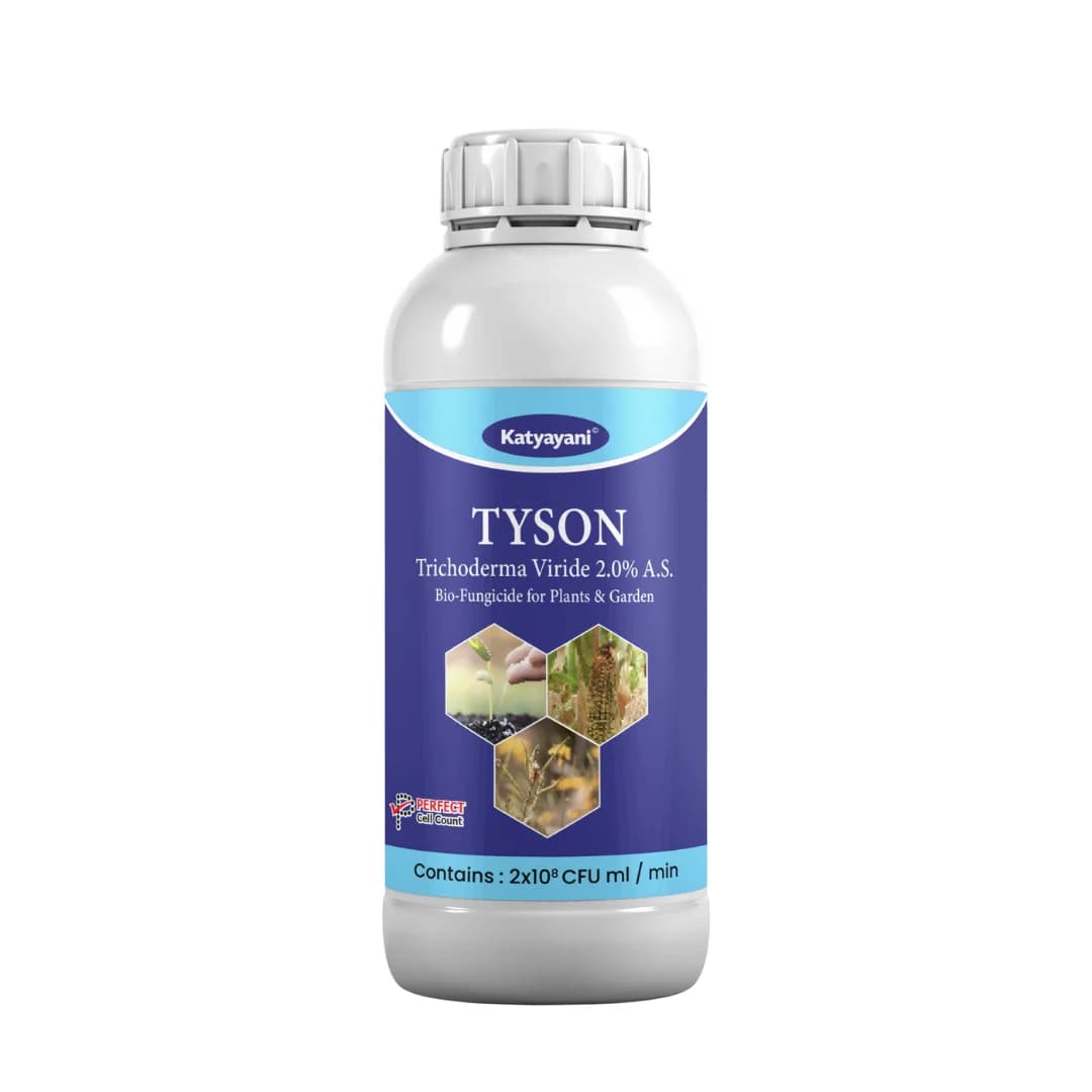 Katyayani Tyson Trichoderma Viride 2.0% A.S. Liquid Bio Fungicide, For Soil Health and Disease Control - Image 1