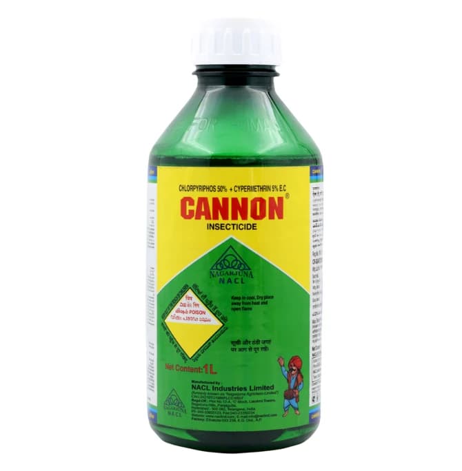 NACL Cannon Chlorpyriphos 50% + Cypermethrin 5% EC Insecticide, Effective Pests Control In Cotton Crops