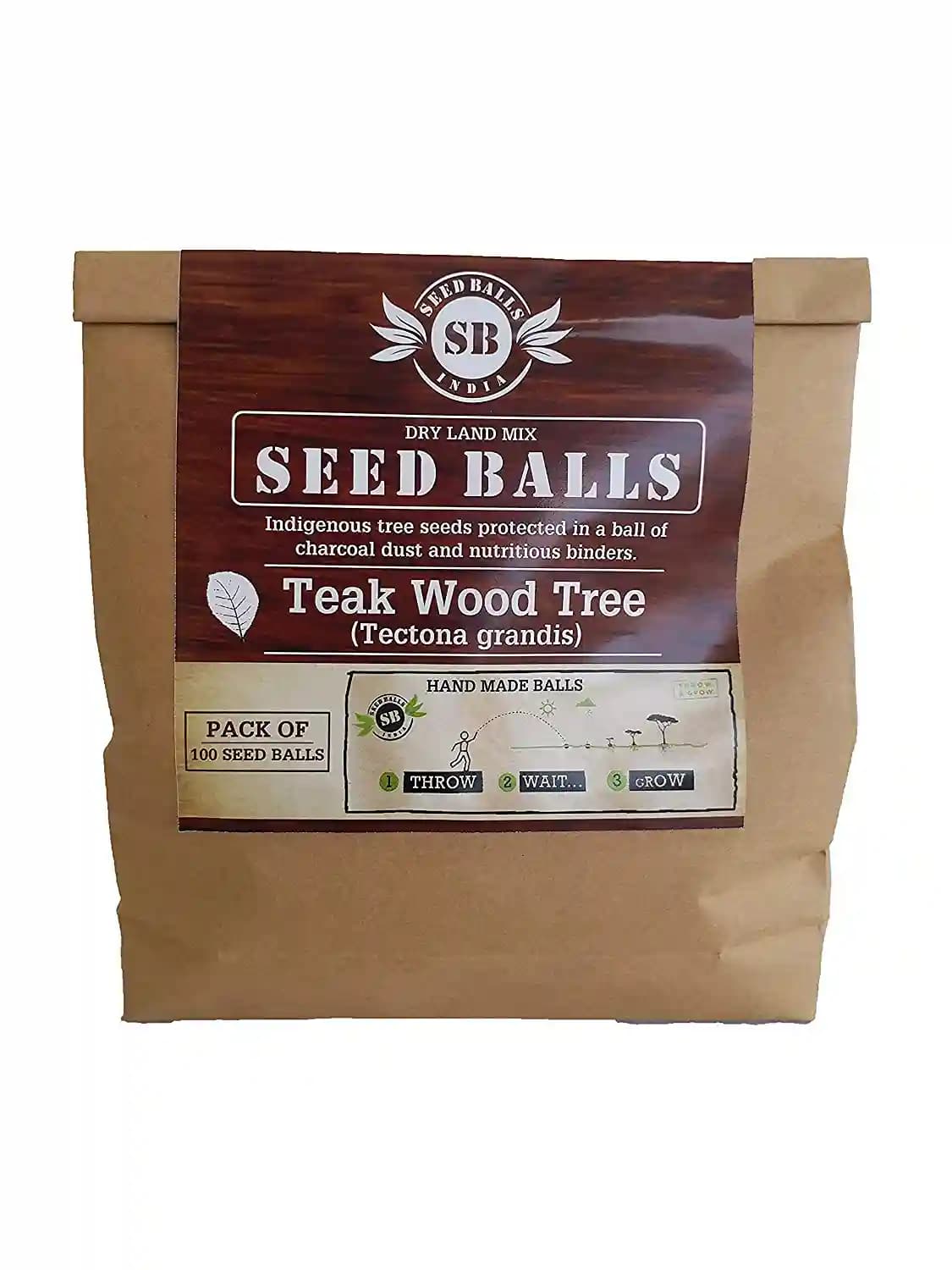 Teakwood Seed Balls, Great Germination, Best Flowering Seeds. - Image 1