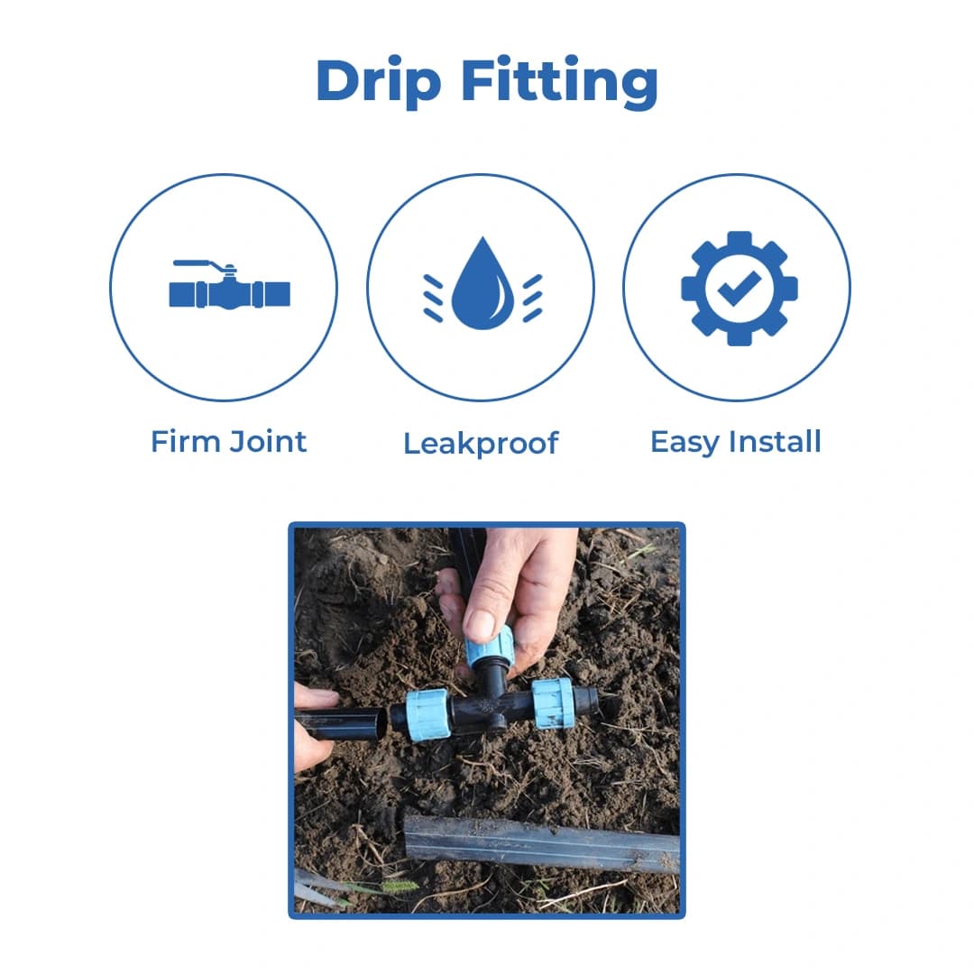 Siddhi Drip Irrigation Accessories (Elbow, Lateral Cock, Joiner & Tee Connectors) Durable And Long Lasting Material - Image 3