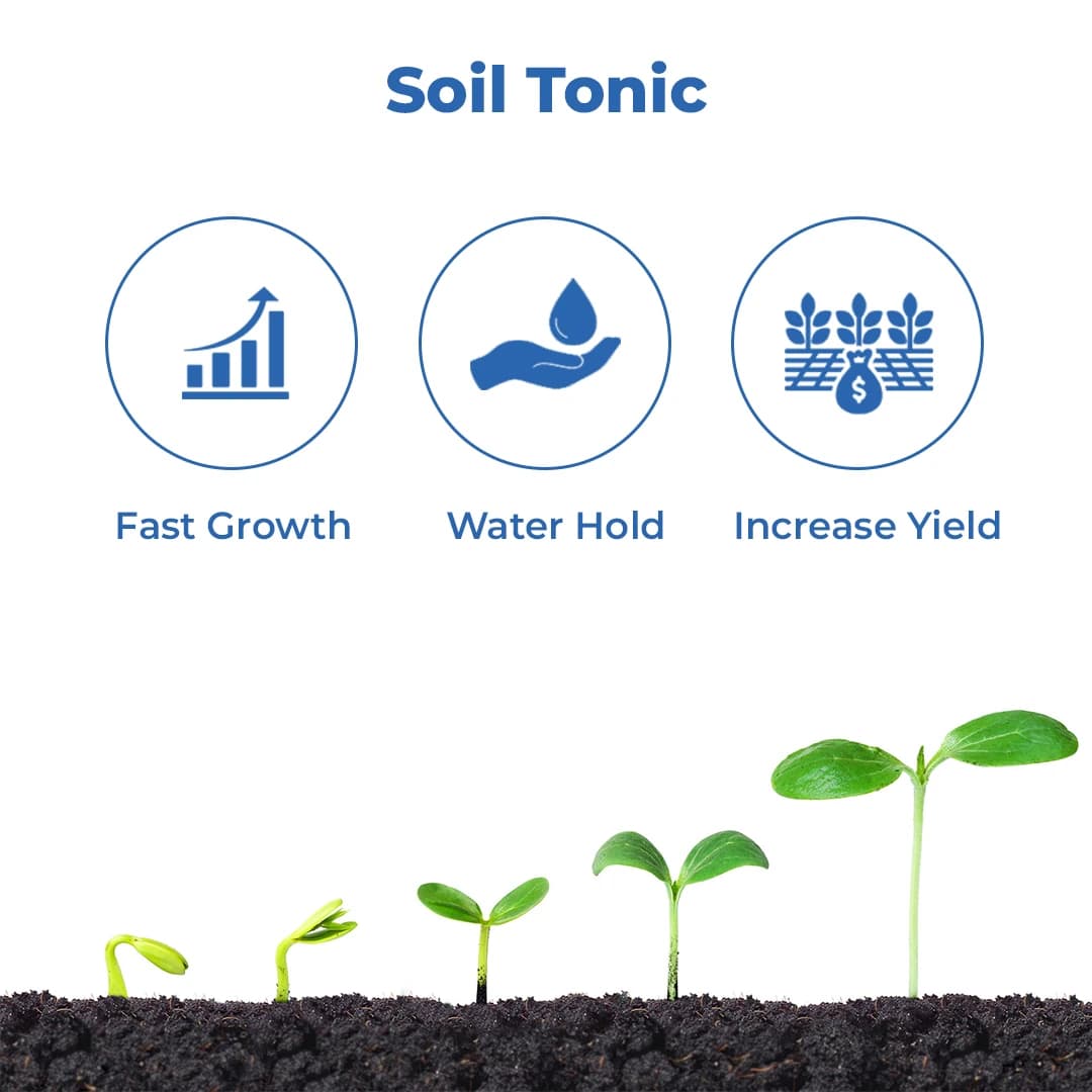 Vanproz Super Potassium Humate (98%) Organic Fertilizer, 25 KG Bag, It helps the soil to improve plant growth. - Image 3