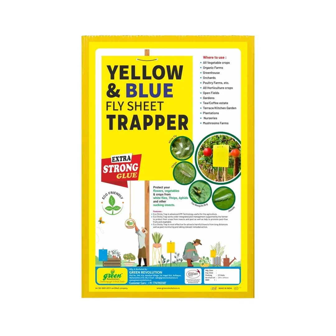Green Revolution Yellow And Blue Sticky Traps - Image 1